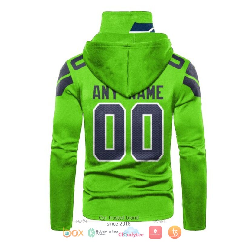Personalized Nfl Seattle Seahawks Green Custom Hoodie Mask Personalized Nfl Seattle Seahawks Green Custom Hoodie Mask