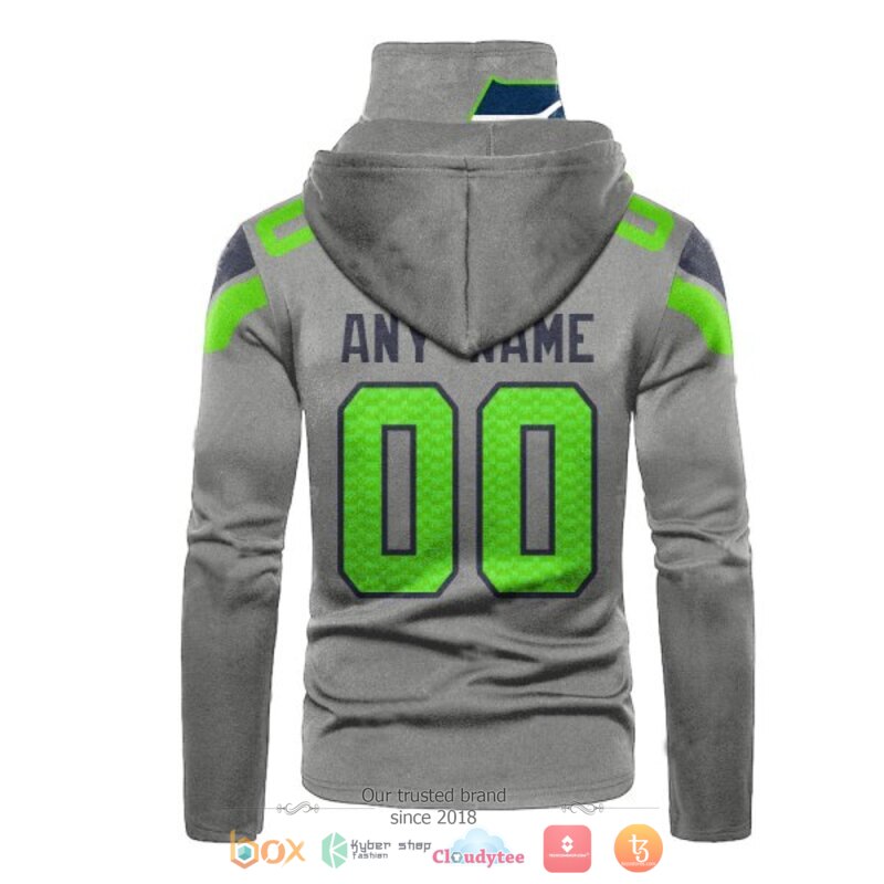 Personalized Nfl Seattle Seahawks Green Grey Custom Hoodie Mask Personalized Nfl Seattle Seahawks Green Grey Custom Hoodie Mask