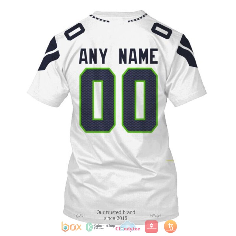 Personalized Nfl Seattle Seahawks White Custom 3D Shirt Personalized Nfl Seattle Seahawks White Custom 3D Shirt