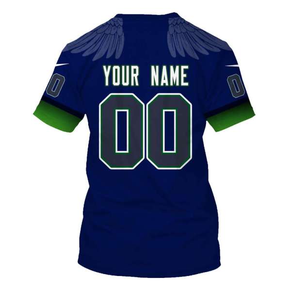 Personalized Nfl Seattle Seahawks Wings 3D Shirt Personalized Nfl Seattle Seahawks Wings 3D Shirt