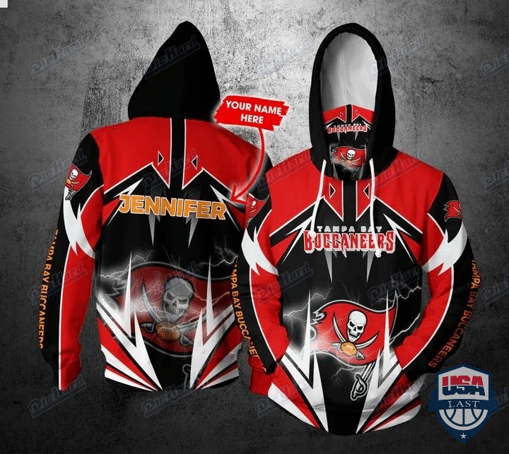 Personalized Nfl Tampa Bay Buccaneers Lightning Gaiter 3D Hoodie Personalized Nfl Tampa Bay Buccaneers Lightning Gaiter 3D Hoodie