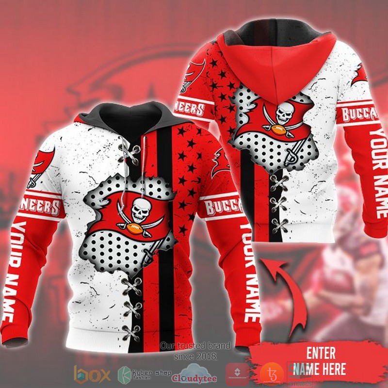 Personalized Nfl Tampa Bay Buccaneers Logo United States Flag Custom 3D Hoodie Personalized Nfl Tampa Bay Buccaneers Logo United States Flag Custom 3D Hoodie