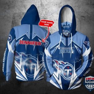 Personalized Nfl Tennessee Titans Lightning Gaiter 3D Hoodie