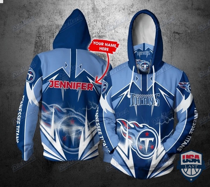 Personalized Nfl Tennessee Titans Lightning Gaiter 3D Hoodie Personalized Nfl Tennessee Titans Lightning Gaiter 3D Hoodie