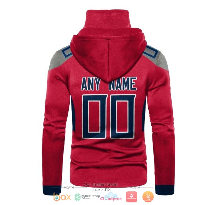 Personalized Nfl Tennessee Titans Red Grey Custom Hoodie Mask Personalized Nfl Tennessee Titans Red Grey Custom Hoodie Mask