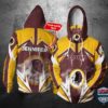 Personalized Nfl Washington Football Team Lightning Gaiter 3D Hoodie