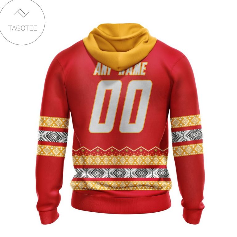 Personalized-Nhl-Calgary-Flames-Native-American-Pattern-Hoodie-2