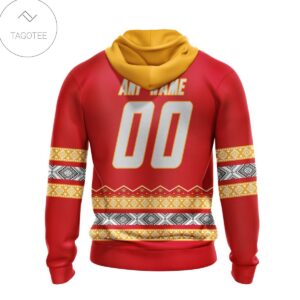 Personalized Nhl Calgary Flames Native American Pattern Hoodie