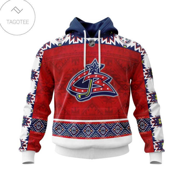 Personalized-Nhl-Columbus-Blue-Jackets-Native-American-Pattern-Hoodie-1