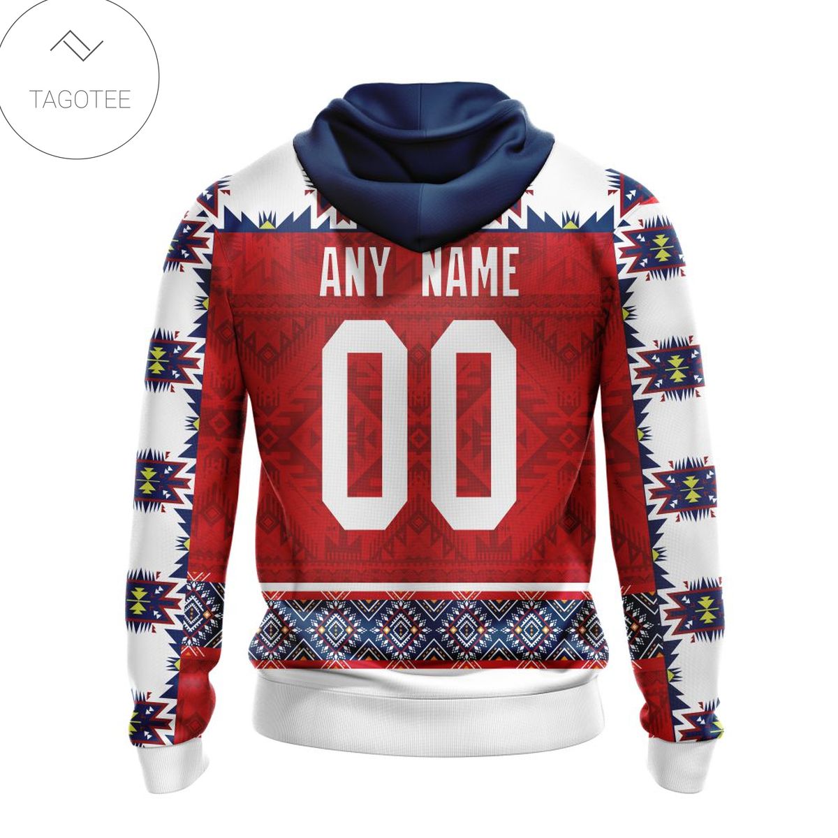 Personalized Nhl Columbus Blue Jackets Native American Pattern Hoodie Personalized Nhl Columbus Blue Jackets Native American Pattern Hoodie