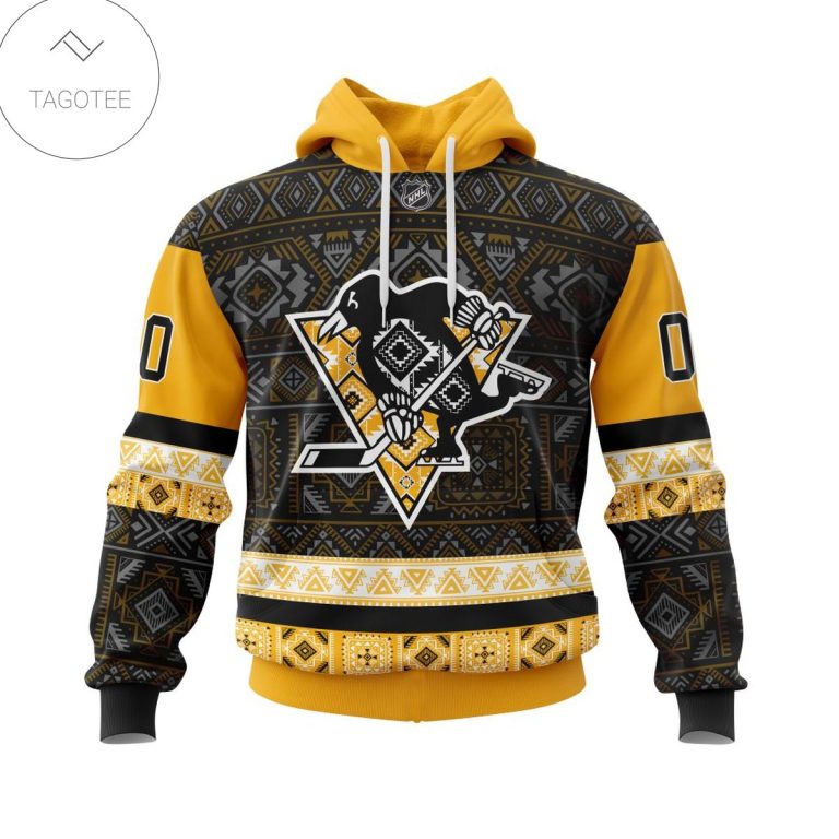 Personalized-Nhl-Pittsburgh-Penguins-Native-American-Pattern-Hoodie-1