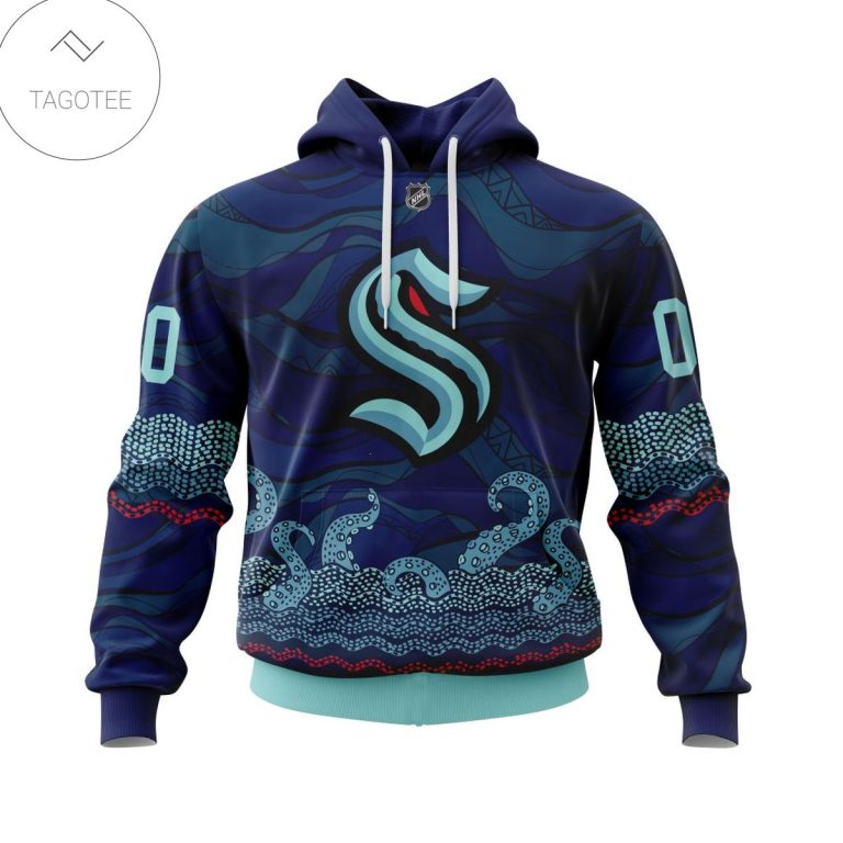 Personalized-Nhl-Seattle-Kraken-Native-American-Pattern-Hoodie-1