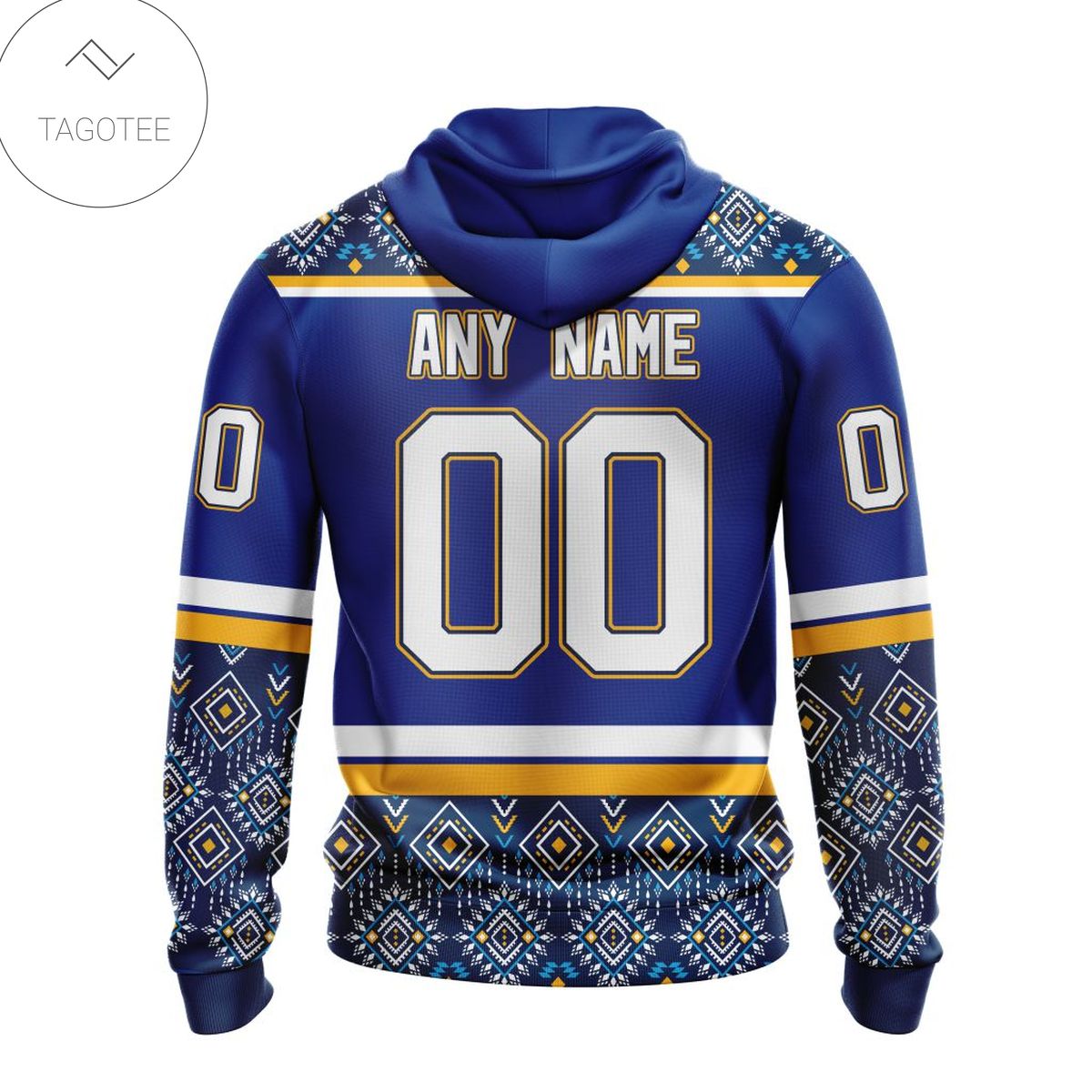 Personalized Nhl St. Louis Blues Native American Pattern Hoodie Personalized Nhl St. Louis Blues Native American Pattern Hoodie