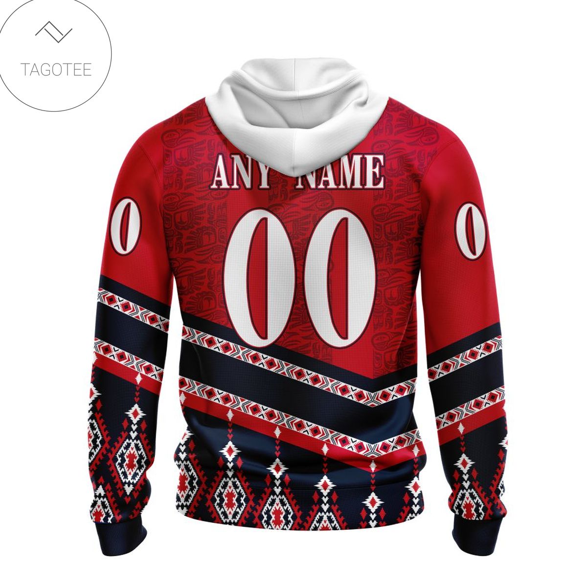 Personalized Nhl Washington Capitals Native American Pattern Hoodie Personalized Nhl Washington Capitals Native American Pattern Hoodie