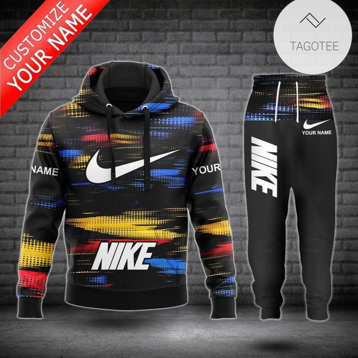 Personalized Nike Colorful Mix Hoodie And Pants Personalized Nike Colorful Mix Hoodie And Pants