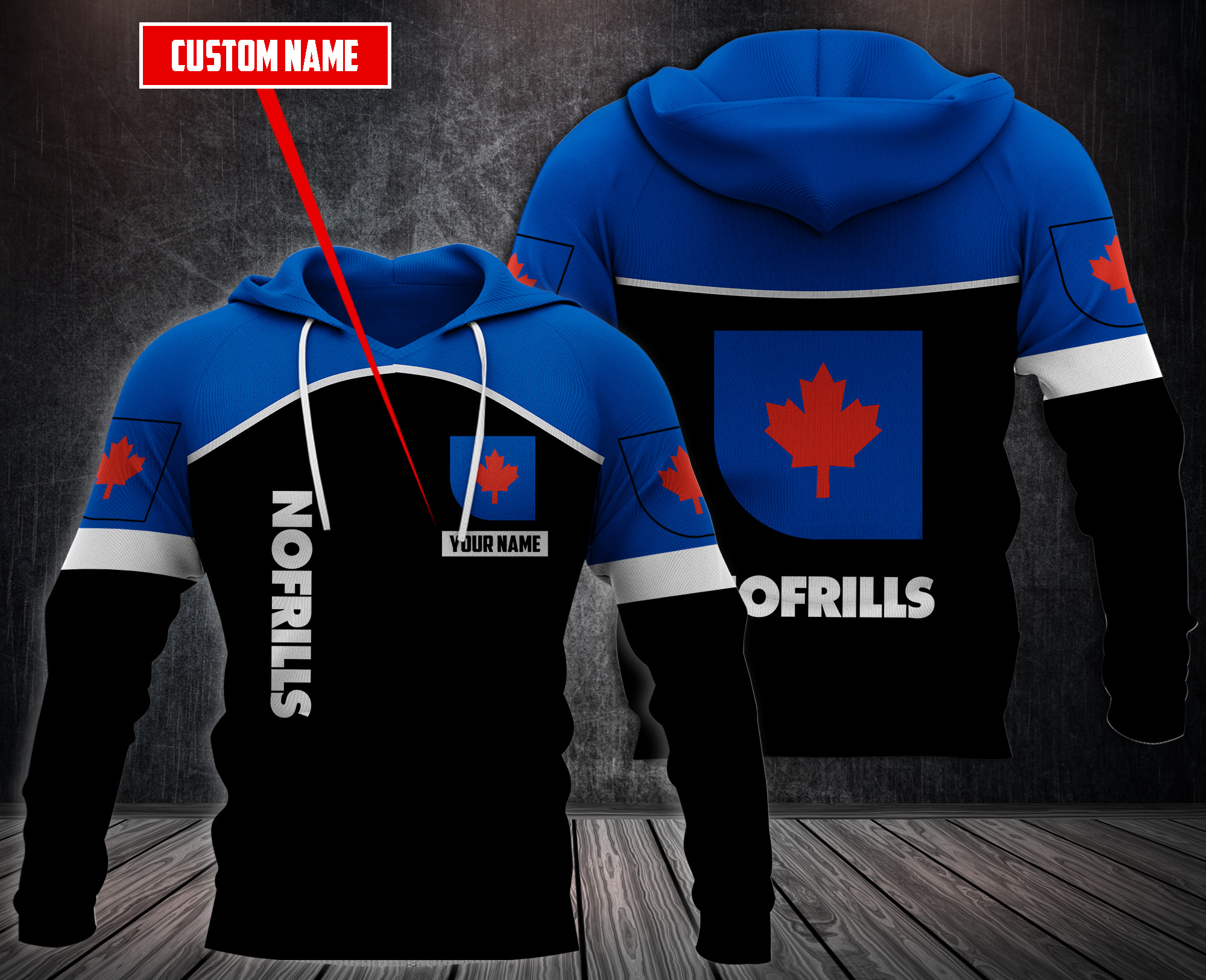 Personalized-No-Frills-3D-Fleece-Hoodie-Hoodie-2