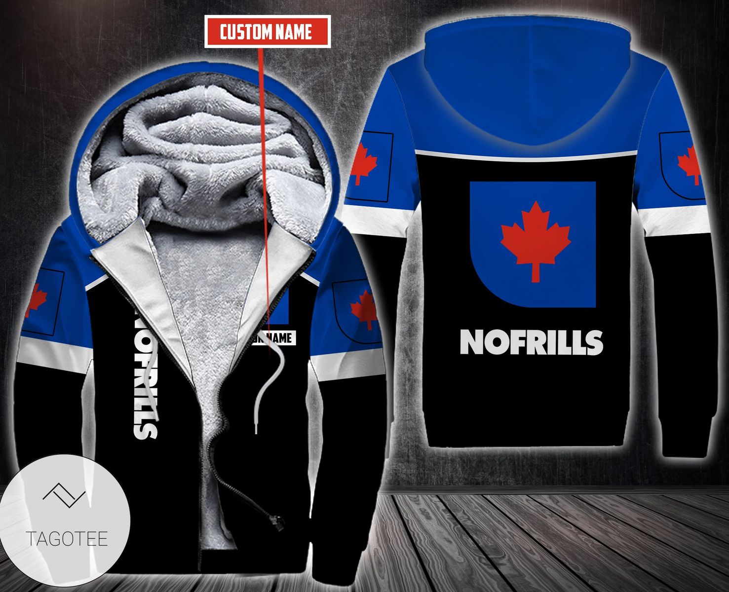 Personalized No Frills Fleece Hoodie Personalized No Frills Fleece Hoodie