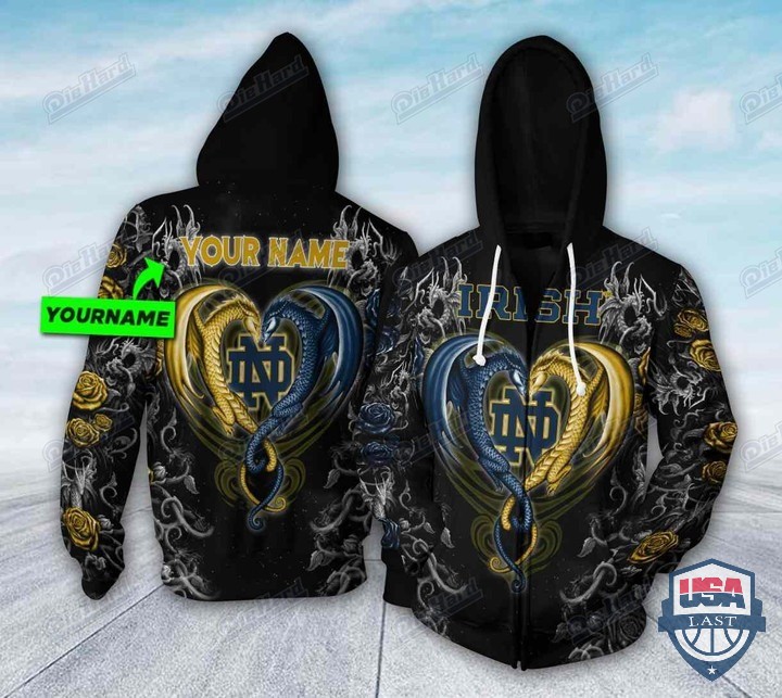Personalized Notre Dame Fighting Irish Dragon Ncaa 3D Hoodie T-Shirt Personalized Notre Dame Fighting Irish Dragon Ncaa 3D Hoodie T-Shirt
