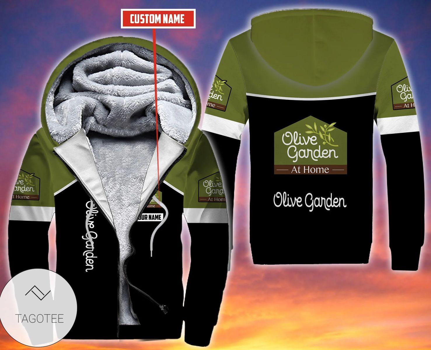 Personalized Olive Garden Fleece Hoodie Personalized Olive Garden Fleece Hoodie