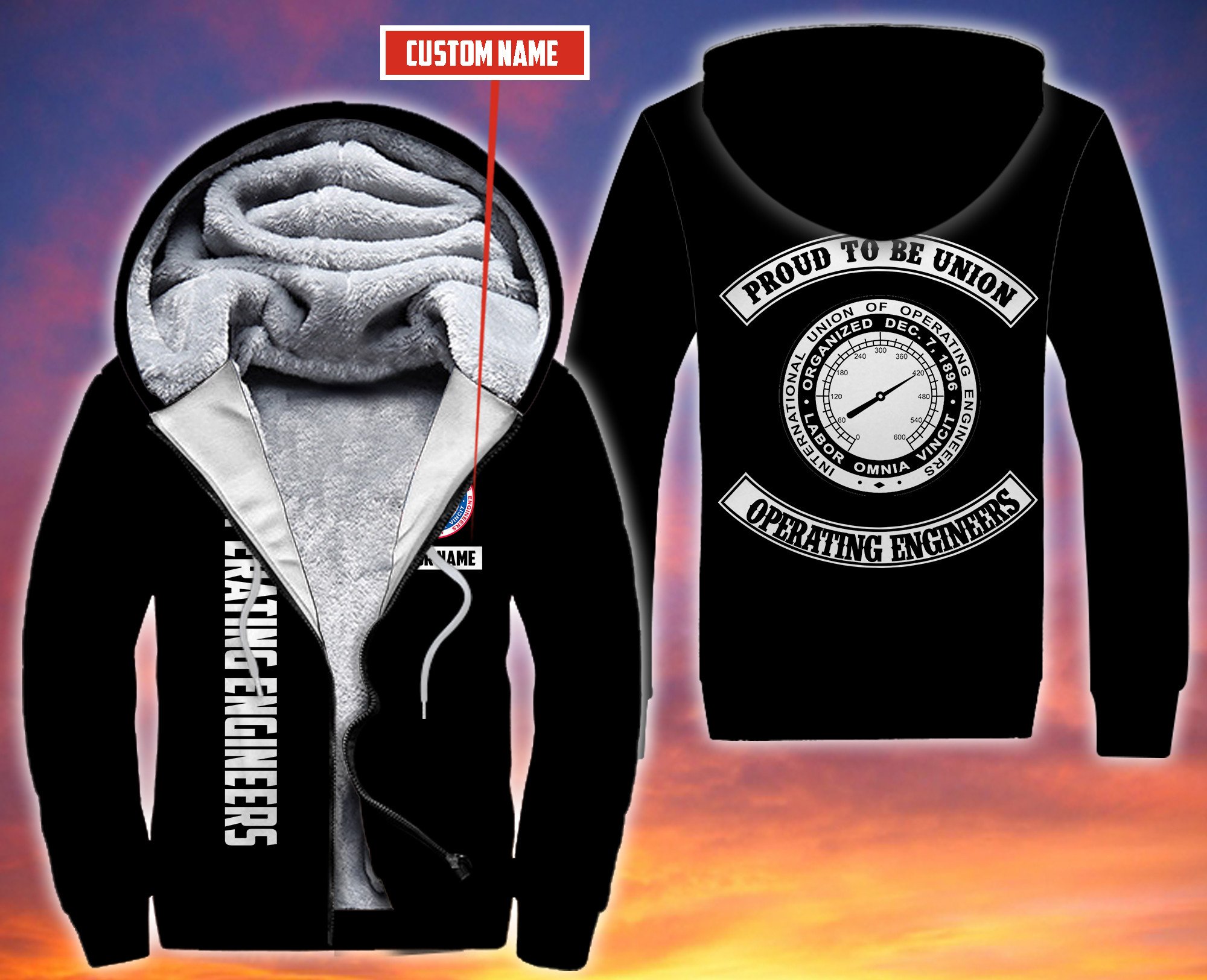 Personalized Operating Engineers Custom All Over Print 3D Fleece Hoodie Personalized Operating Engineers Custom All Over Print 3D Fleece Hoodie