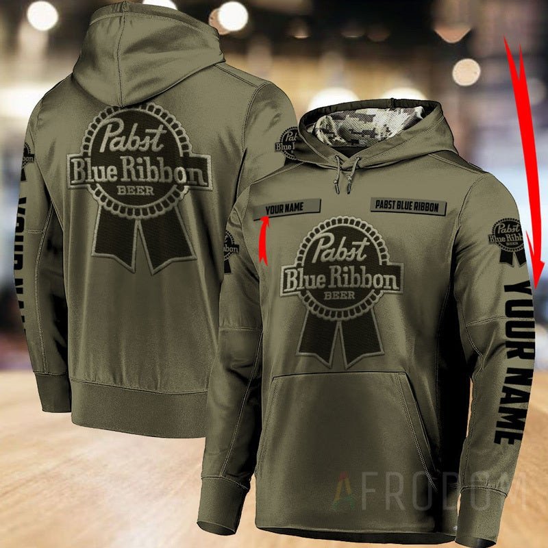 Personalized Pabst Blue Ribbon Army Custom 3D Hoodie Personalized Pabst Blue Ribbon Army Custom 3D Hoodie