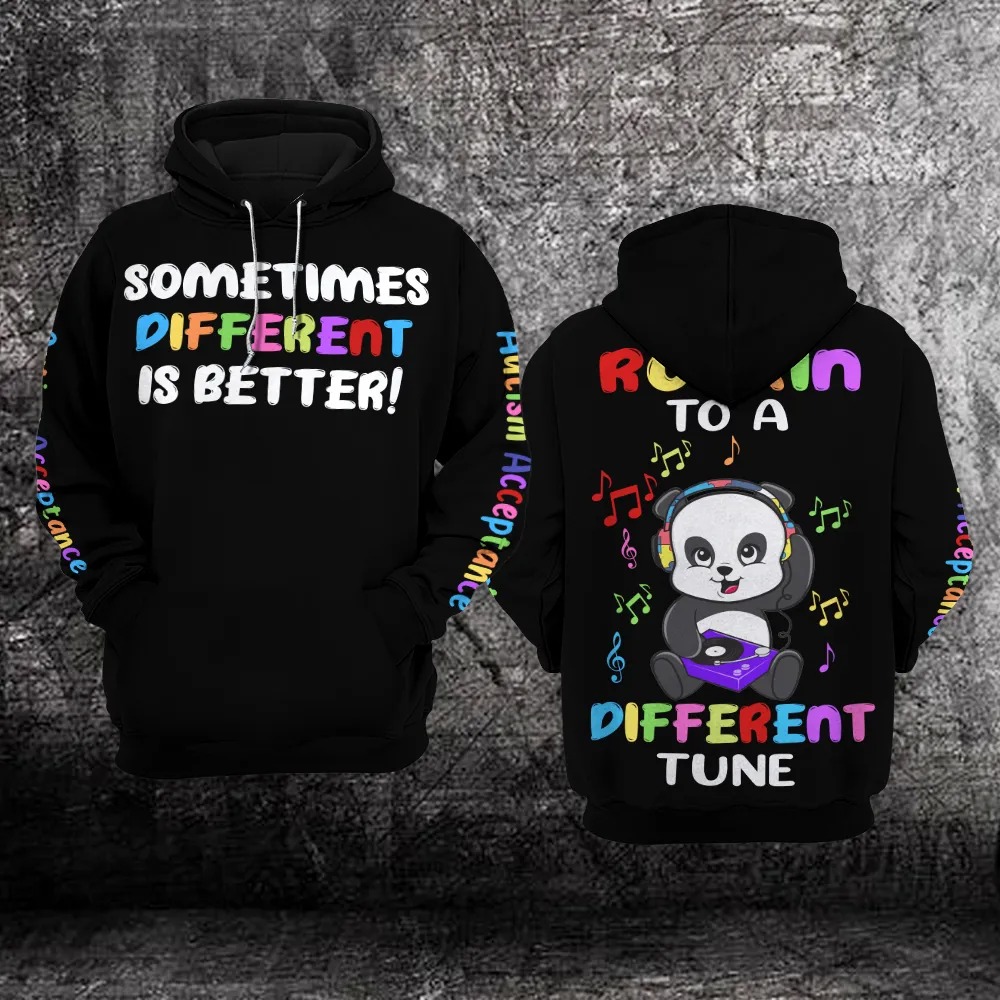 Personalized Panda Autism Awareness Sometimes Different Is Better Custom Hoodie Personalized Panda Autism Awareness Sometimes Different Is Better Custom Hoodie