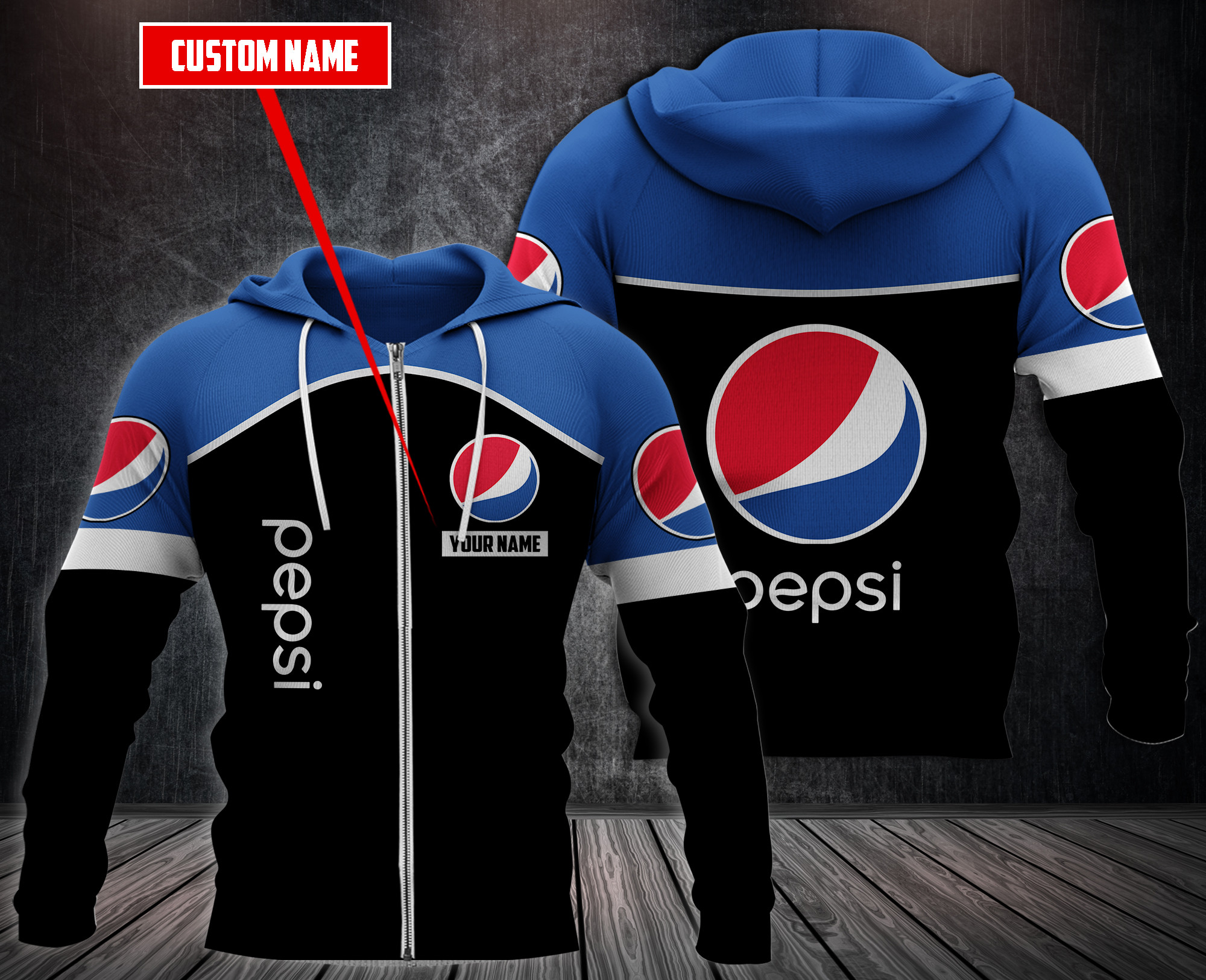 Personalized Pepsi 3D Fleece Hoodie Personalized Pepsi 3D Fleece Hoodie
