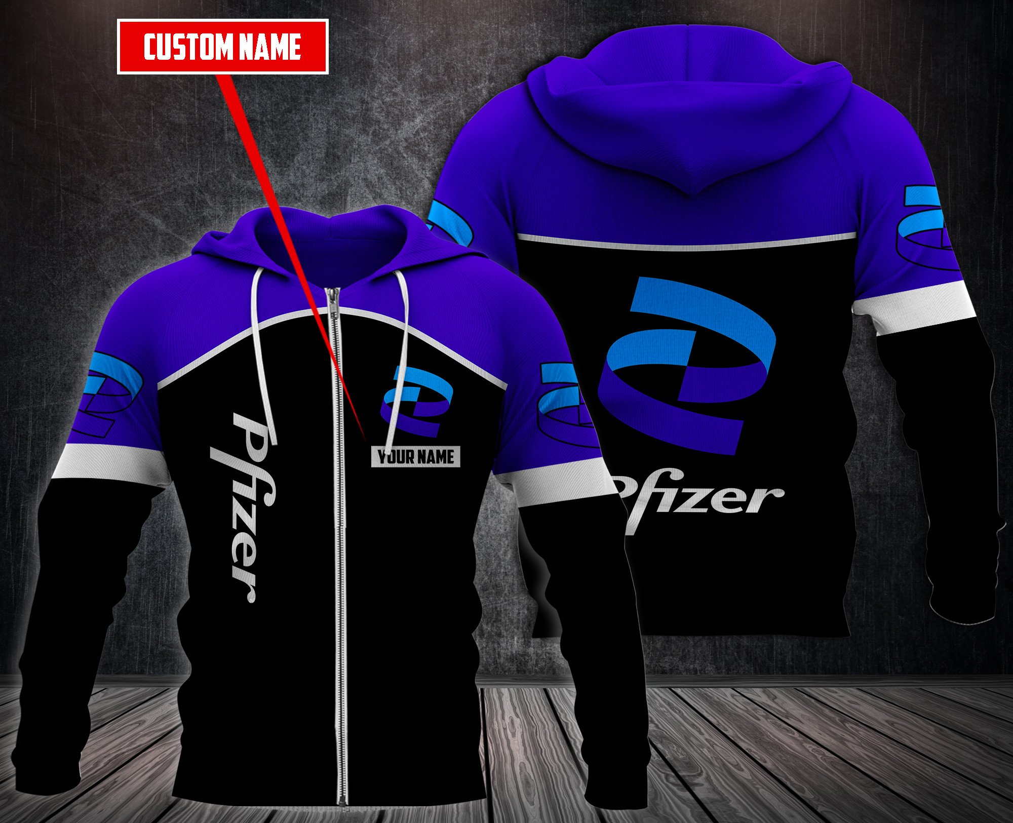 Personalized Pfizer 3D Hoodie Personalized Pfizer 3D Hoodie