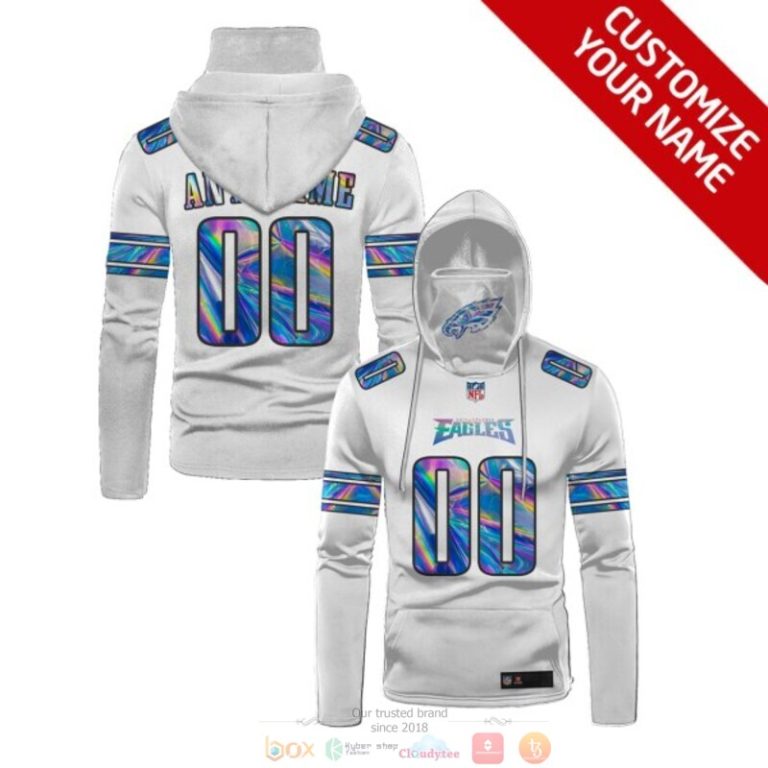 Personalized-Philadelphia-Eagles-White-Hologram-Nfl-Custom-3D-Hoodie-Mask-1