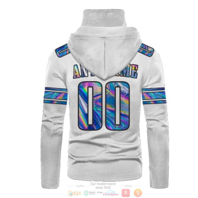 Personalized Philadelphia Eagles White Hologram Nfl Custom 3D Hoodie Mask Personalized Philadelphia Eagles White Hologram Nfl Custom 3D Hoodie Mask