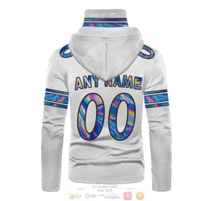 Personalized Pittsburgh Steelers White Hologram Nfl Custom 3D Hoodie Mask Personalized Pittsburgh Steelers White Hologram Nfl Custom 3D Hoodie Mask