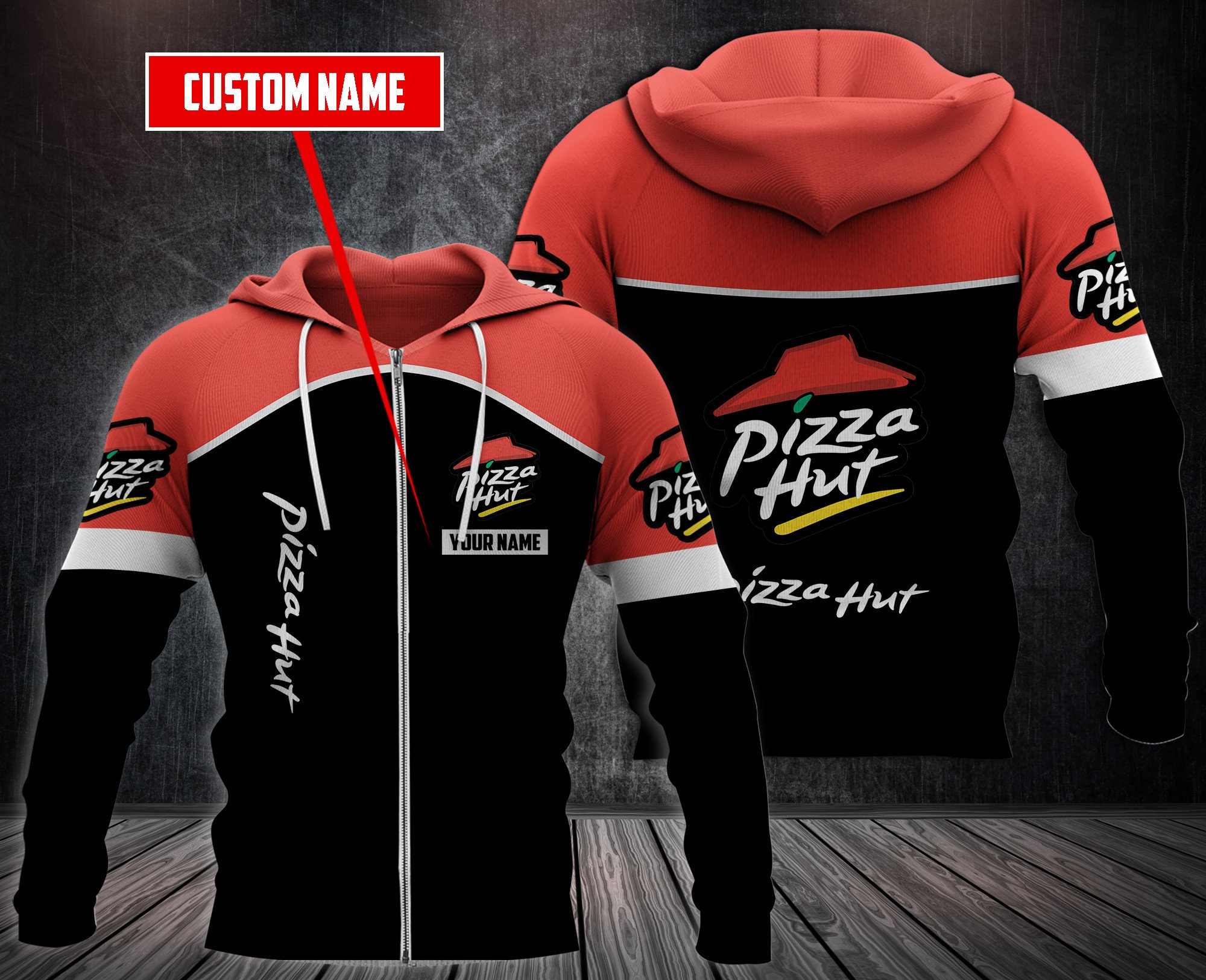 Personalized-Pizza-Hut-Custom-3D-Hoodie-Fleece-Hoodie-3