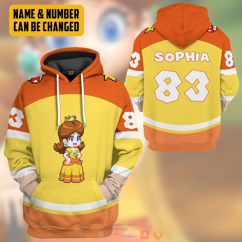 Personalized Princess Daisy Sports 3D Shirt Personalized Princess Daisy Sports 3D Shirt