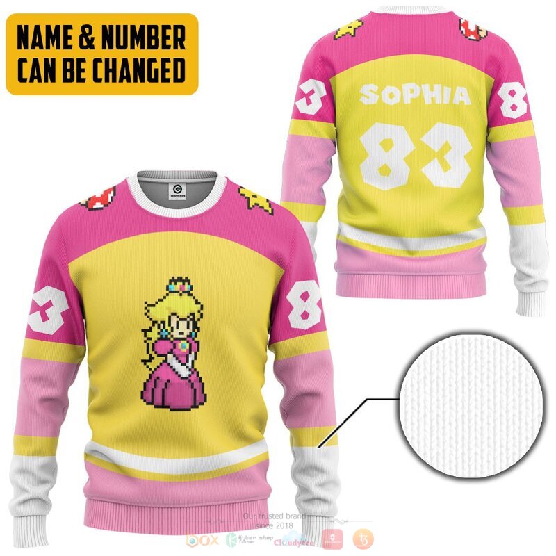 Personalized Princess Peach Sports 3D Shirt Personalized Princess Peach Sports 3D Shirt