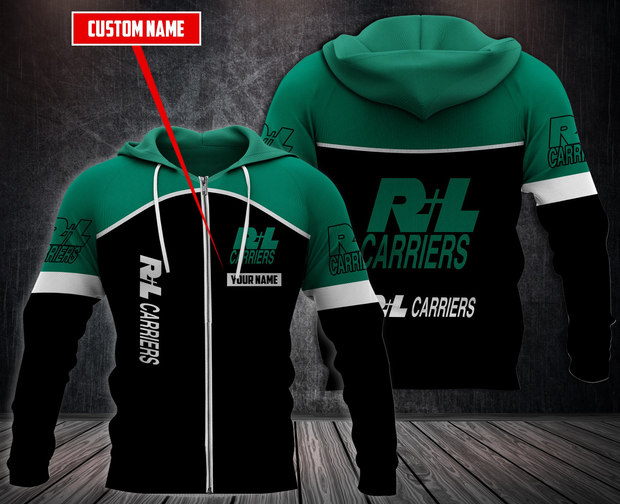 Personalized R+L Carriers 3D Fleece Hoodie Personalized R+L Carriers 3D Fleece Hoodie