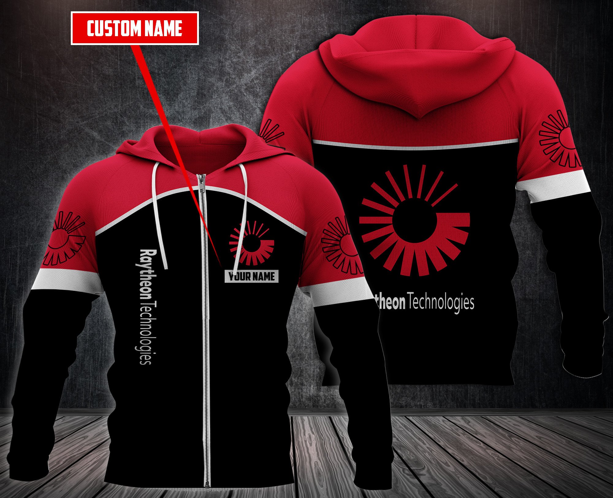Personalized Raytheon Technologies 3D Hoodie Personalized Raytheon Technologies 3D Hoodie