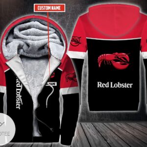 Personalized Red Lobster Fleece Hoodie