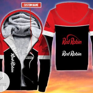 Personalized Red Robin Fleece Hoodie