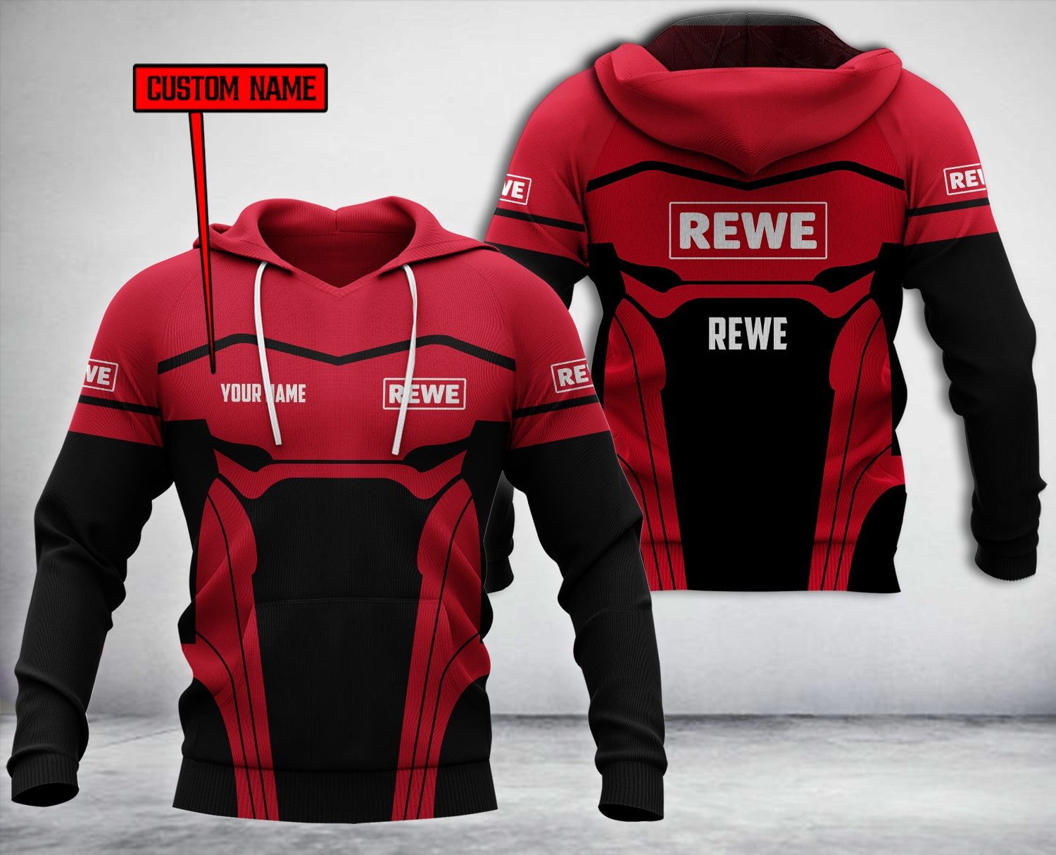 Personalized-Rewe-Black-Red-Custom-Hoodie-Fleece-Hoodie-2