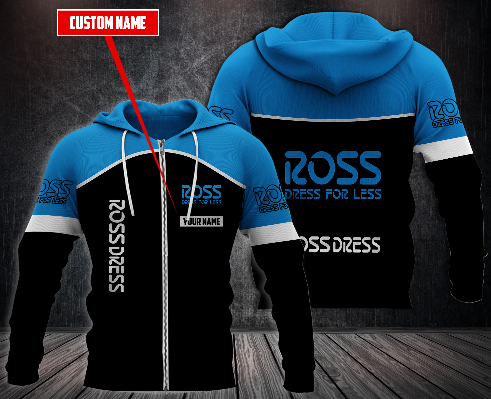 Personalized Ross Dress 3D Fleece Hoodie Personalized Ross Dress 3D Fleece Hoodie