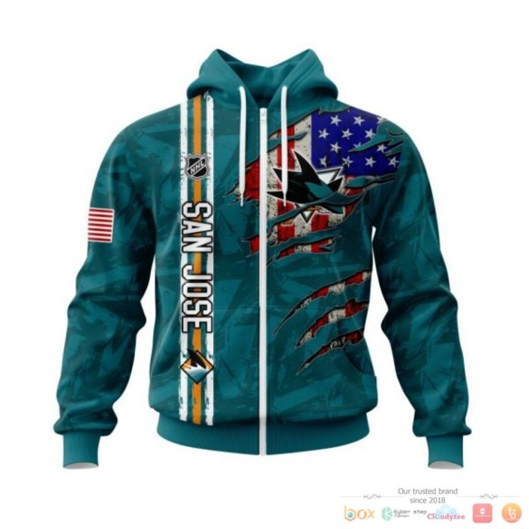 Personalized-San-Jose-Sharks-With-American-Flag-3D-Shirt-Hoodie-2