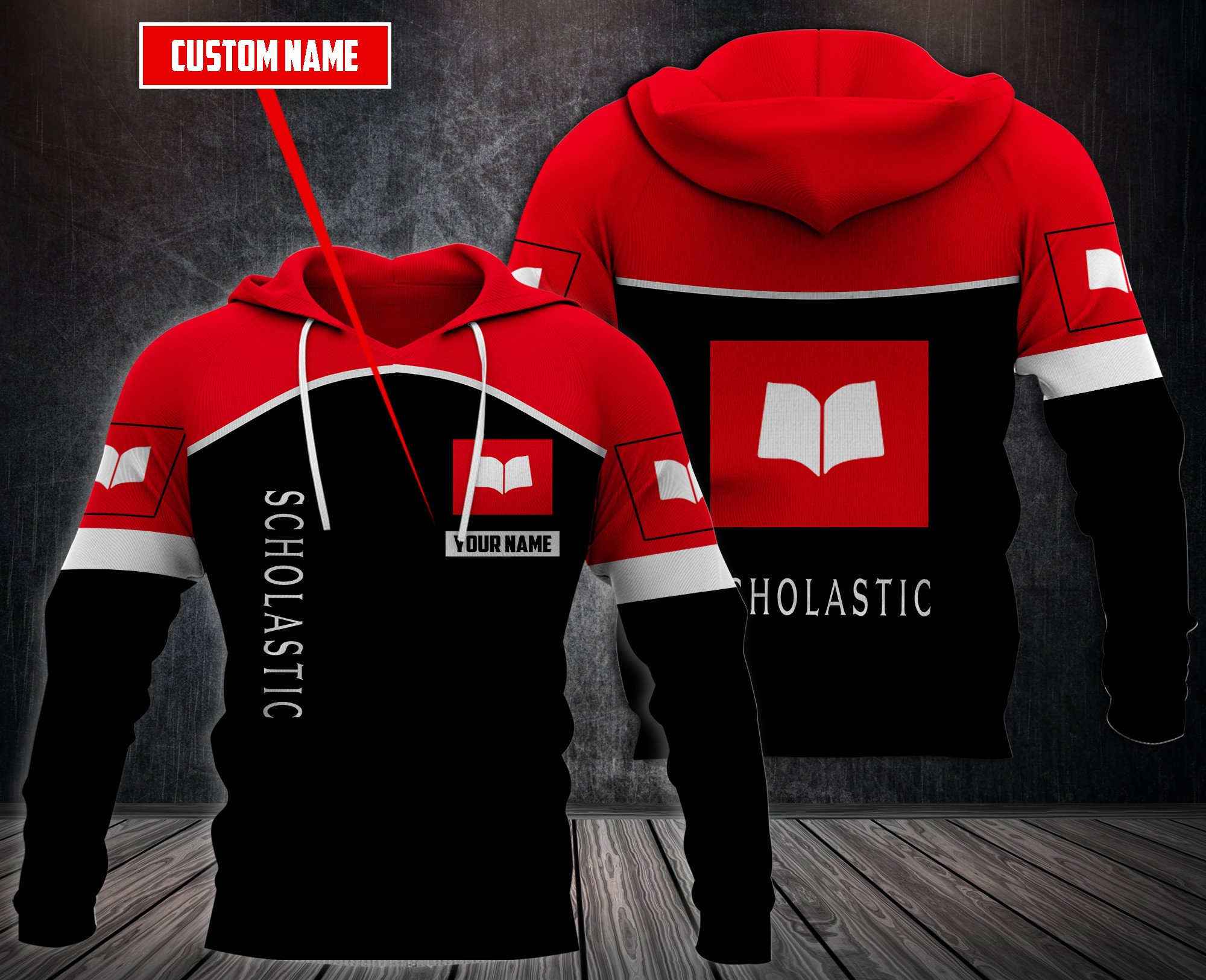Personalized-Scholastic-3D-Hoodie-Fleece-Hoodie-2