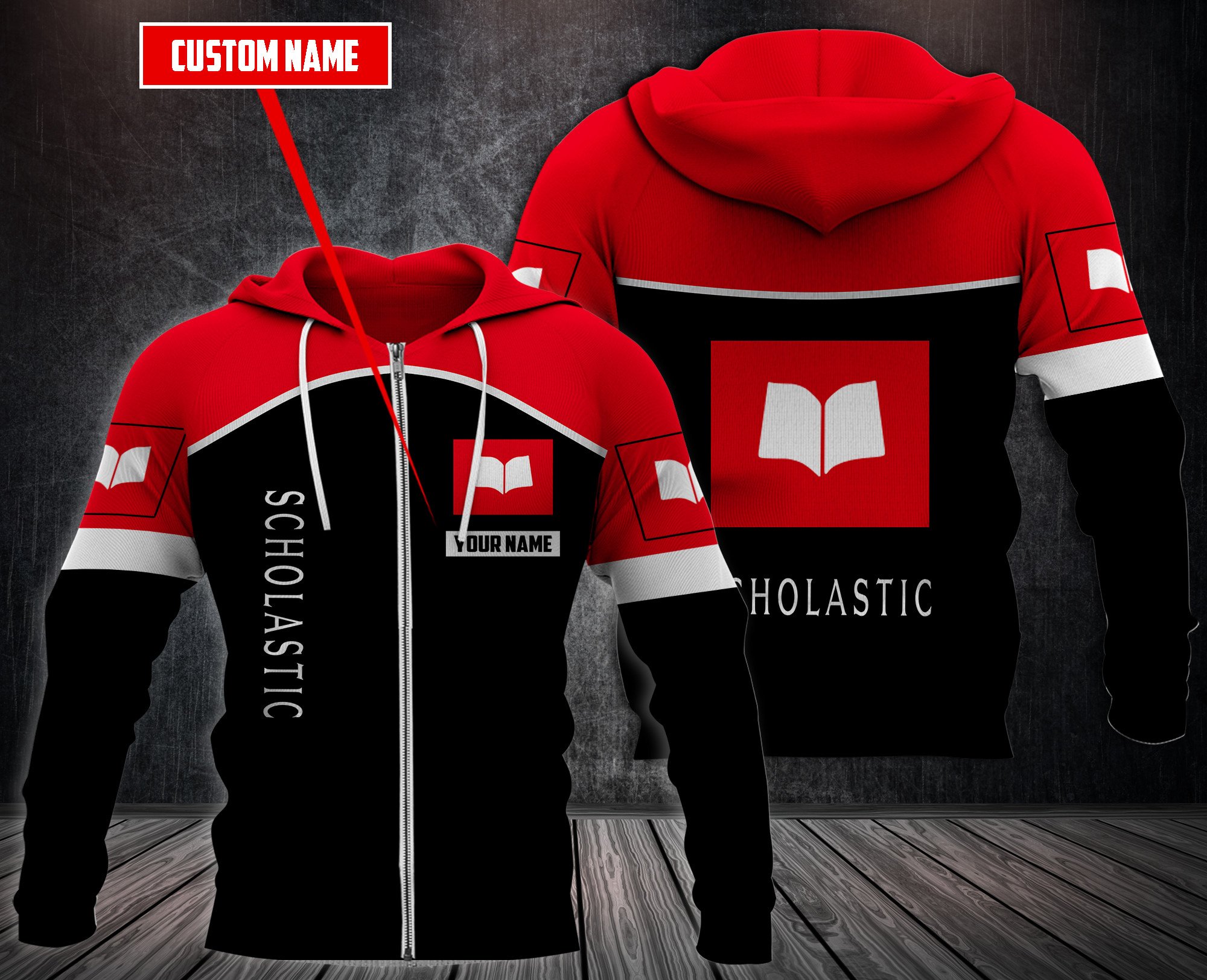 Personalized-Scholastic-3D-Hoodie-Fleece-Hoodie-3