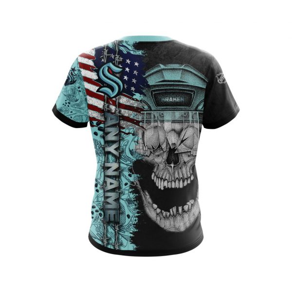 Personalized Seattle Kraken Skull Concept 3D Shirt Personalized Seattle Kraken Skull Concept 3D Shirt