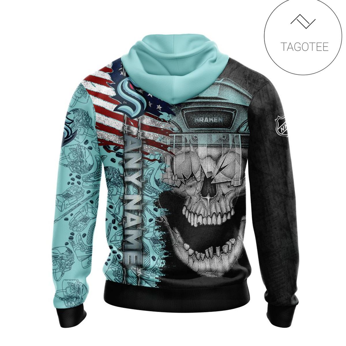 Personalized Seattle Kraken Skull Hoodie Personalized Seattle Kraken Skull Hoodie