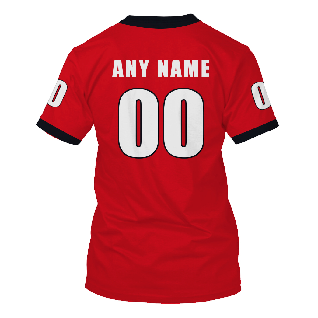 Personalized Sec Georgia Bulldogs Nike Red Custom 3D Shirt Personalized Sec Georgia Bulldogs Nike Red Custom 3D Shirt