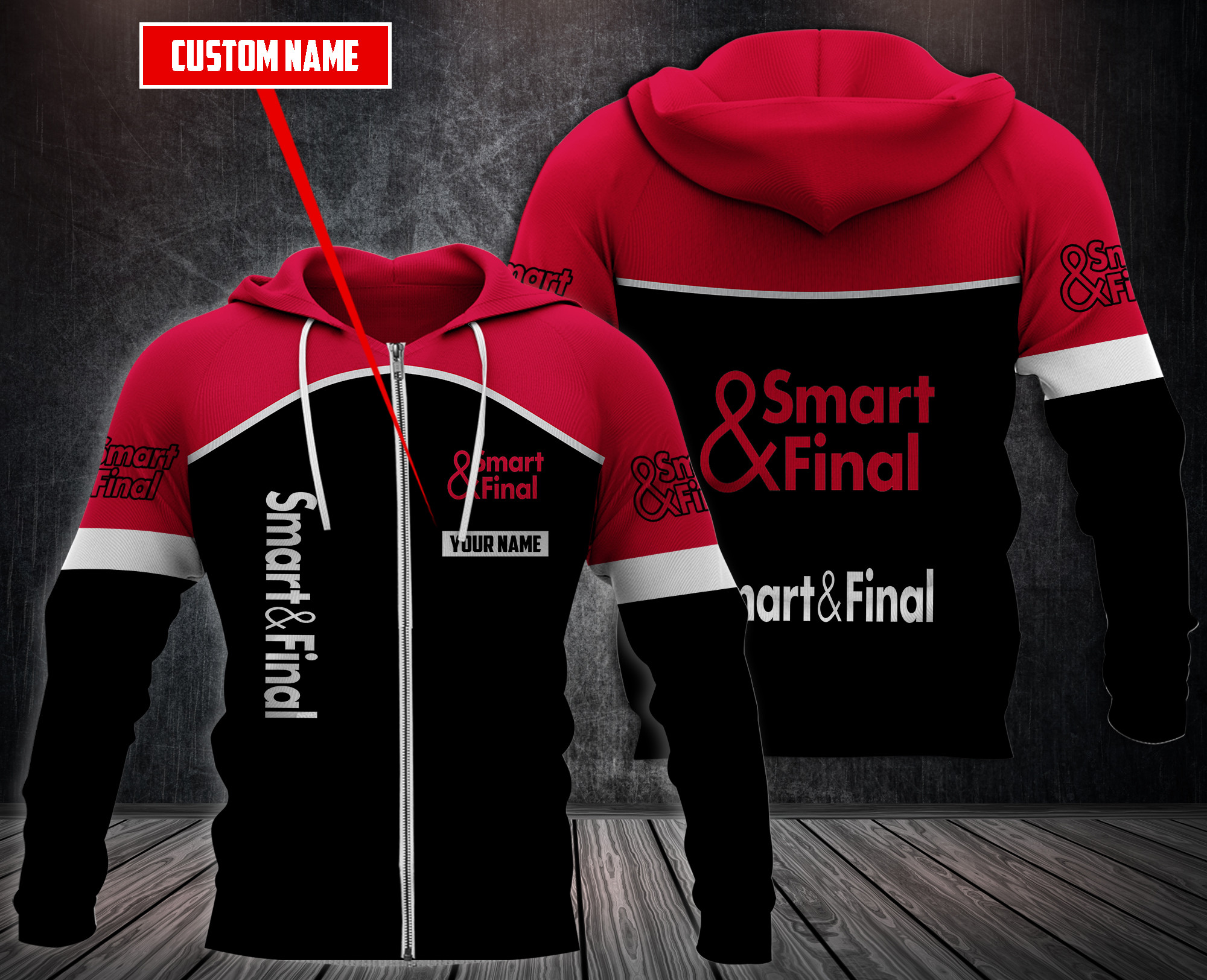 Personalized Smart & Final 3D Fleece Hoodie Personalized Smart & Final 3D Fleece Hoodie