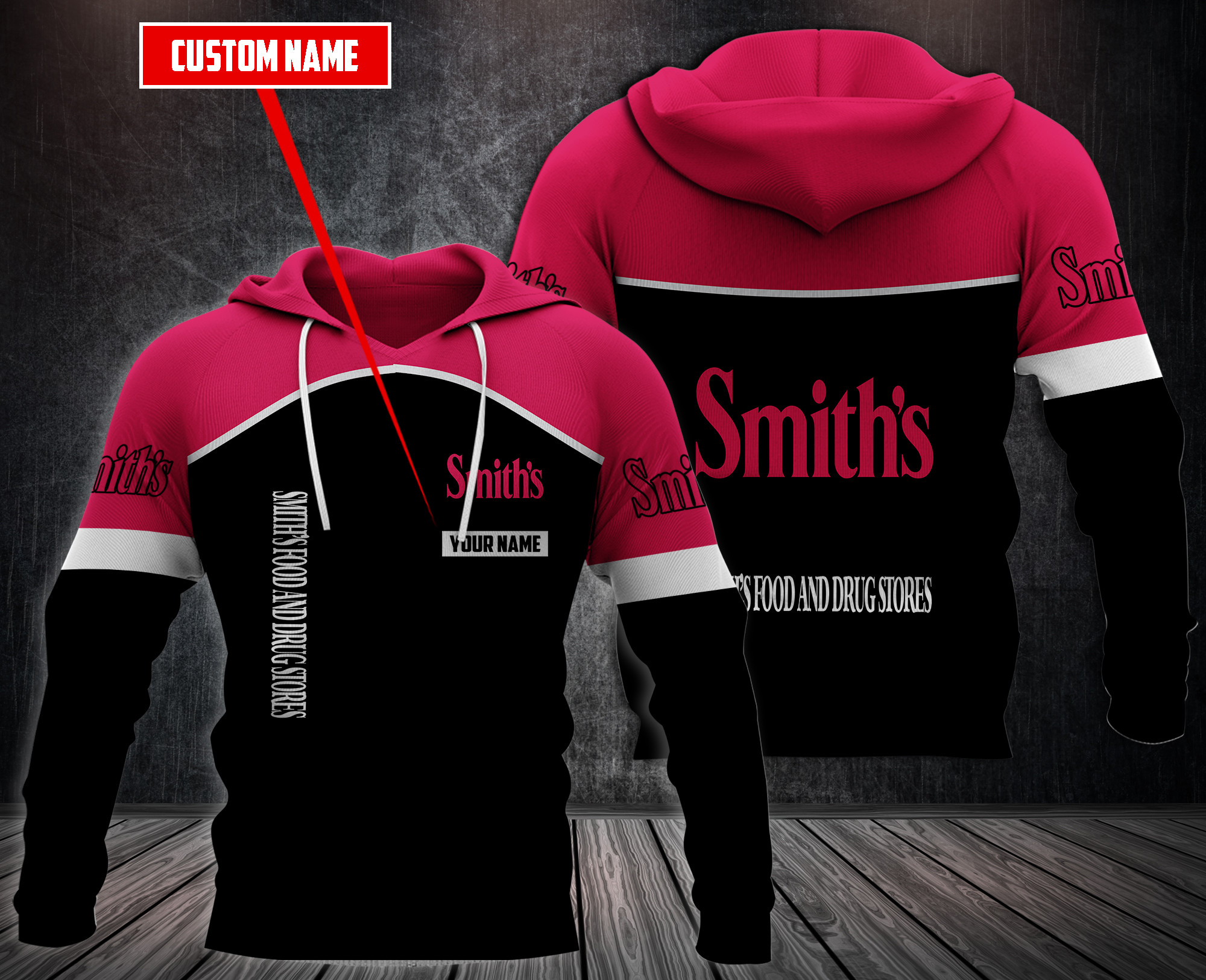 Personalized-SmithS-Food-And-Drug-Stores-3D-Fleece-Hoodie-Hoodie-2