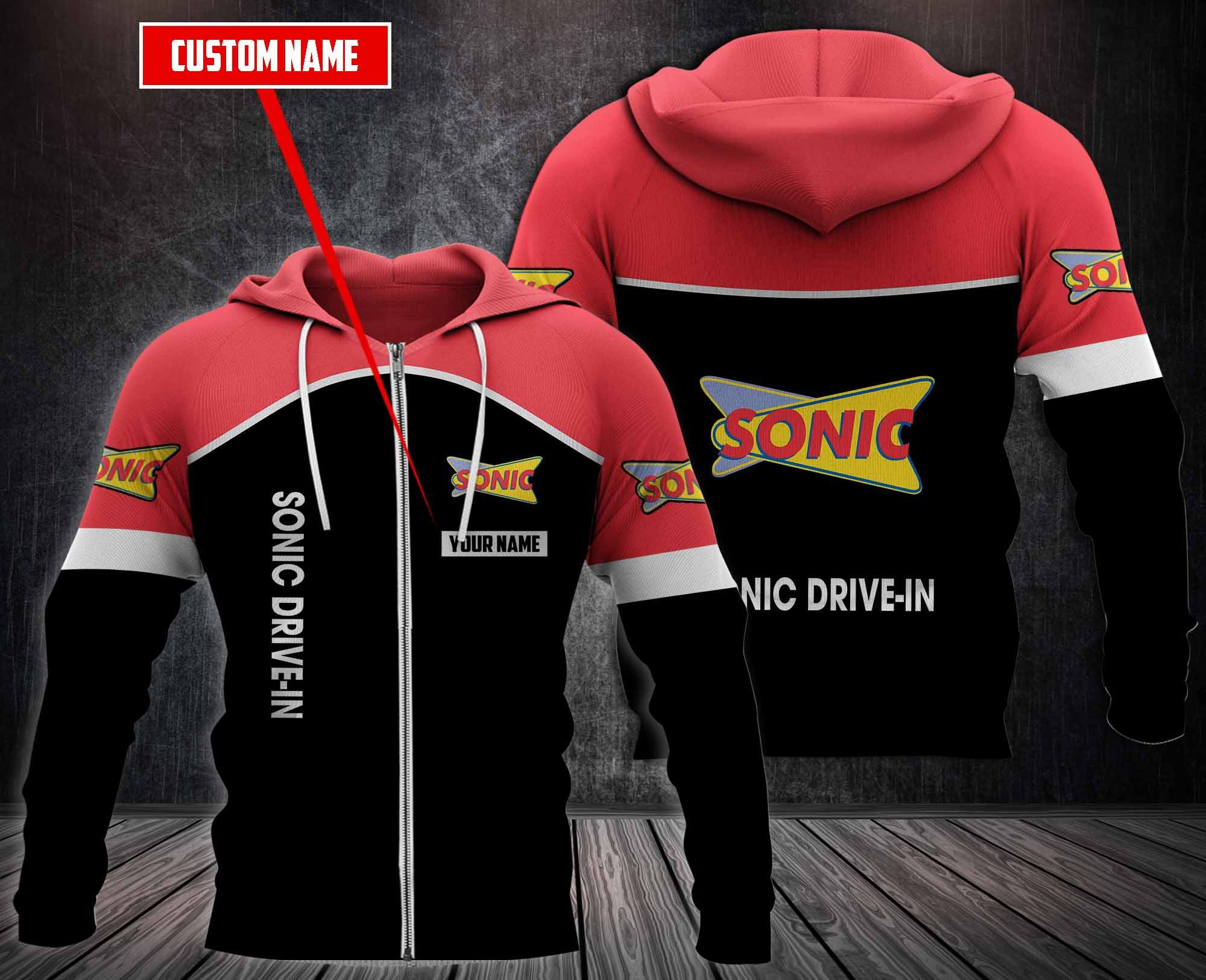 Personalized Sonic Drive-In Custom 3D Hoodie Personalized Sonic Drive-In Custom 3D Hoodie
