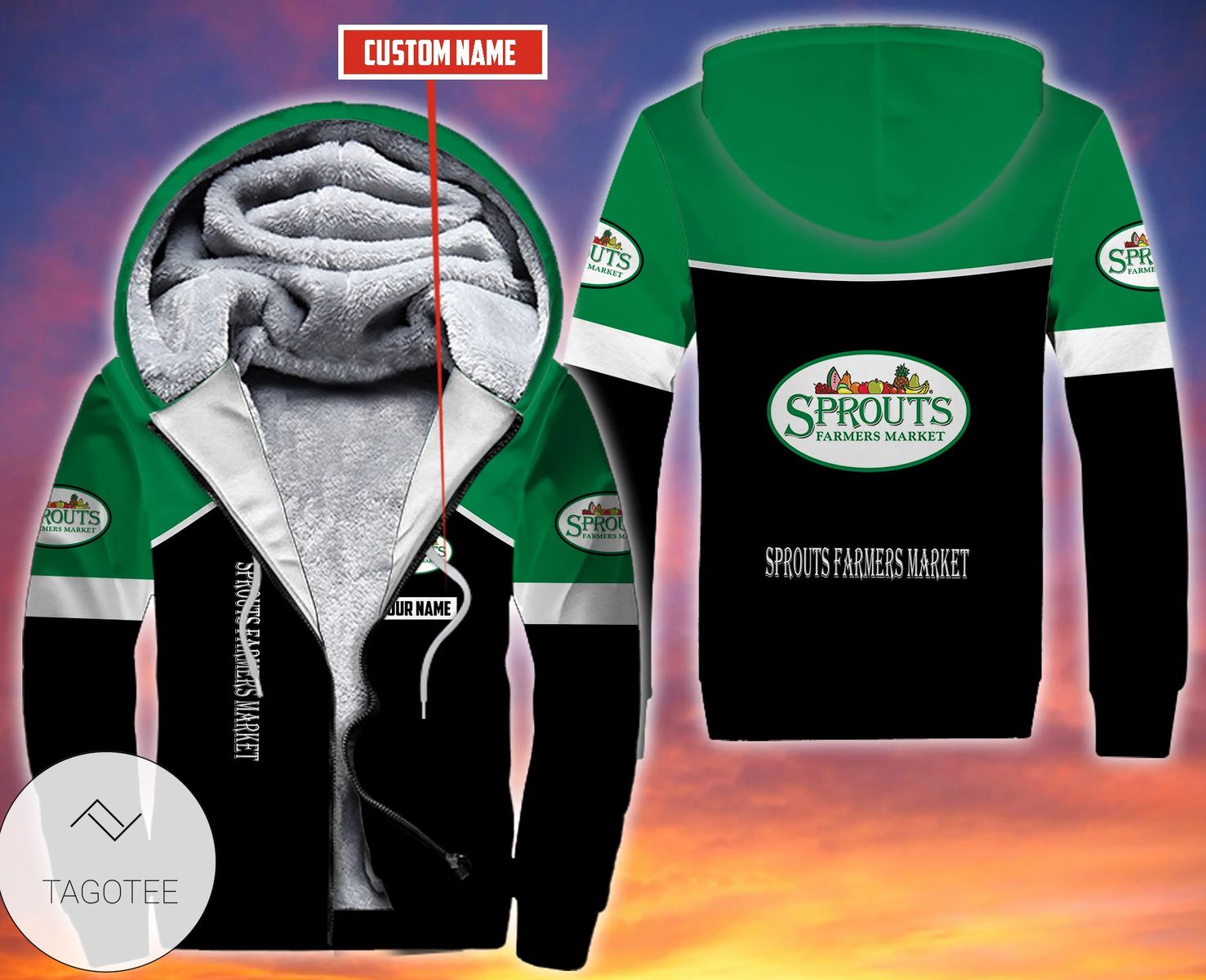 Personalized Sprouts Farmers Market Fleece Hoodie Personalized Sprouts Farmers Market Fleece Hoodie